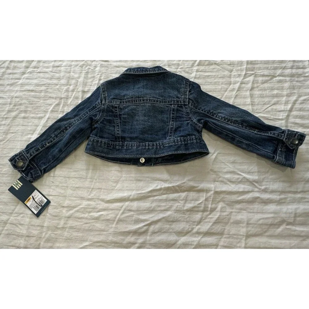 NWT GENUINE KIDS OSHKOSH GIRLS JEANS JACKET SIZE 12 MONTHS
